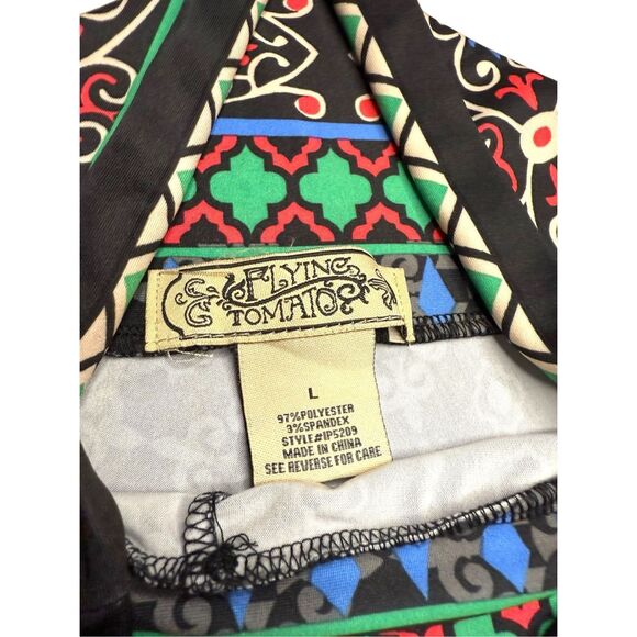 Flying Tomato Women’s Small Wide Leg Palazzo Pants Geometric Indie Artsy - Picture 5 of 5